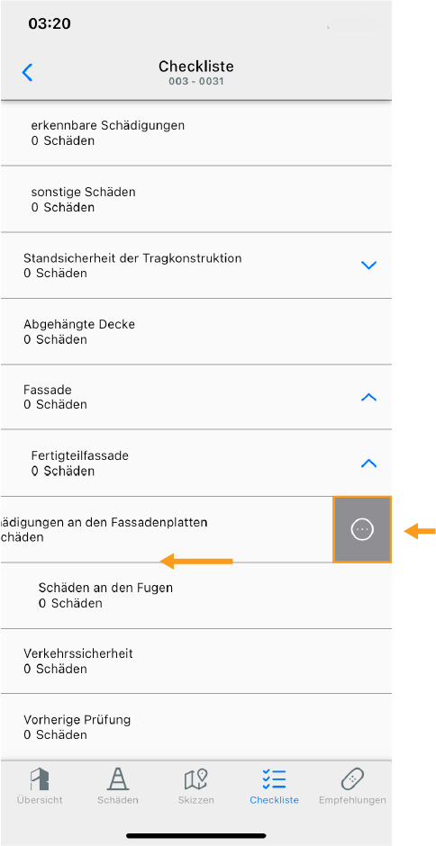 Checklistenfunktionen